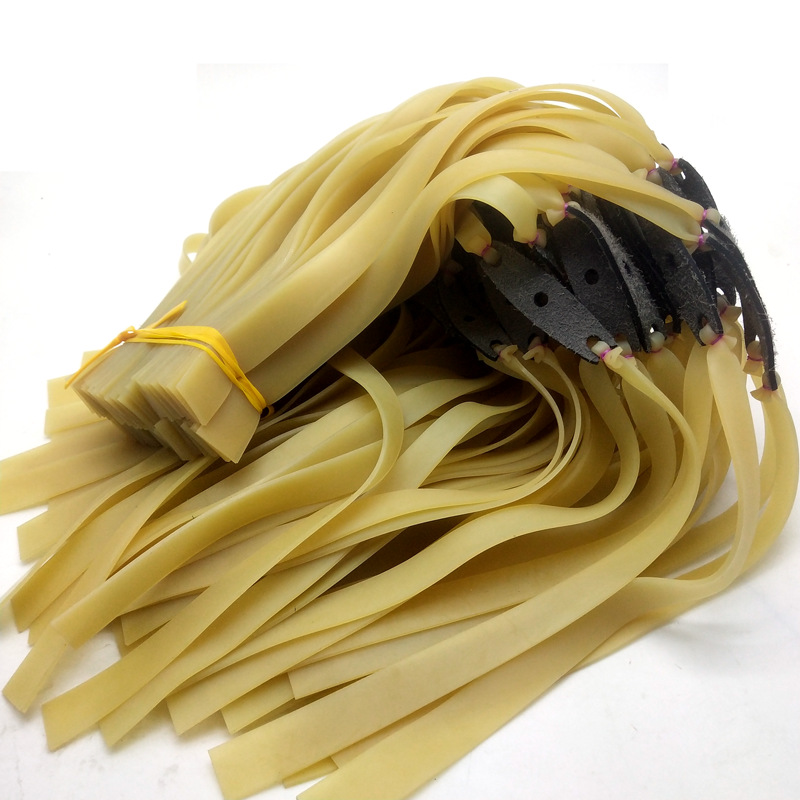 Slingshot leather 1.5 mm2.0mm flat rubber band fine binding anti-freezing thick flat leather rubber band set plain color slingshot thick leather