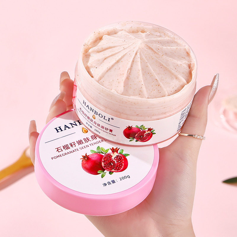 Han Pomegranate Seed Skin Rejuvenation Body Scrub Cleansing Skin Softening Corneous Pimples Moisturizing and Hydrating Scrub