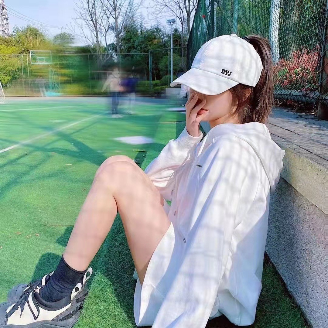 Genuine Korean ins high ponytail baseball cap Women's sunshade sunscreen cap empty top cap sports cap DYJ