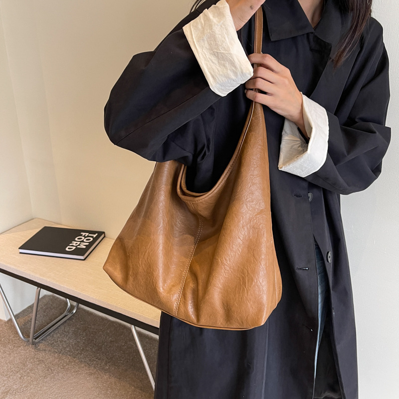 レトロ通勤バッグ女性バッグ2023新作ファッション韓国シングルショルダーバッグ|undefined