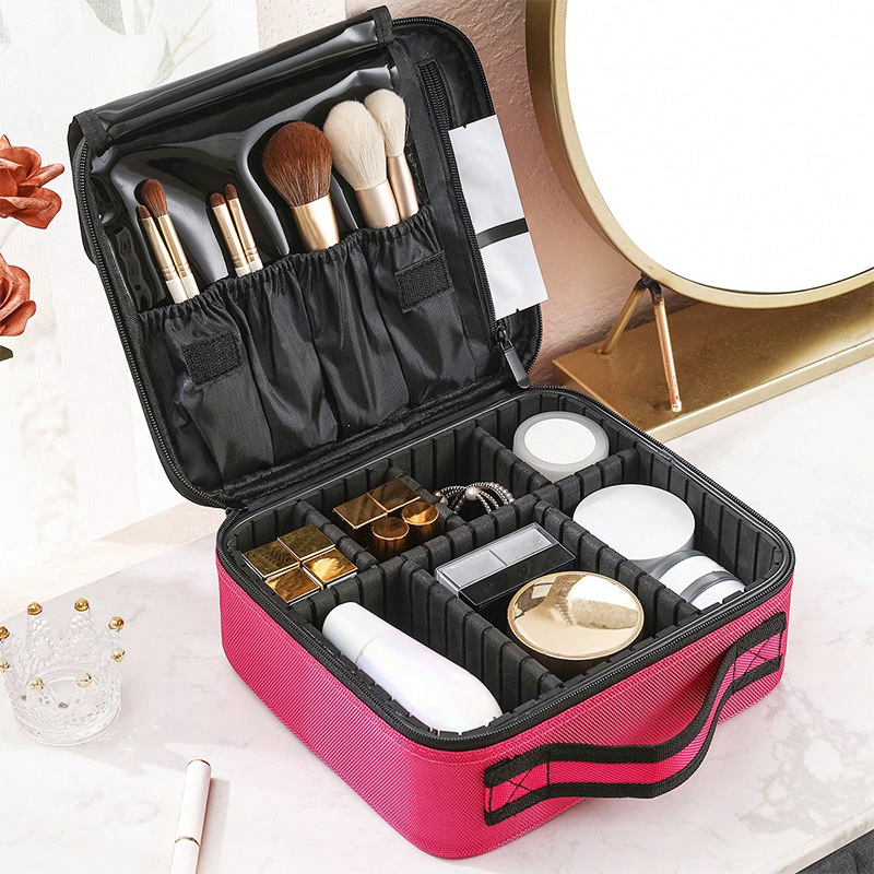 Cosmetic Case Portable Partition Cosmetic Bag Large Capacity Waterproof Cosmetic Storage Box Multifunctional Factory Direct Sale