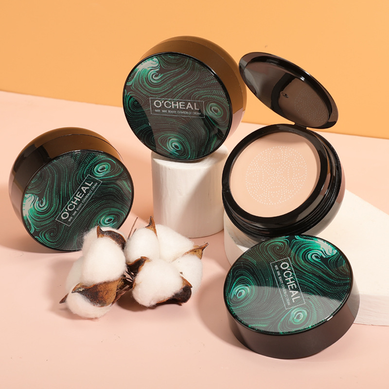 Ouqianya Shuiguang Beauty Air Cushion CC Cream Moisturizing Concealer Brightening Waterproof No Makeup Removal Air Cushion bb Cream Color Makeup Cross Border