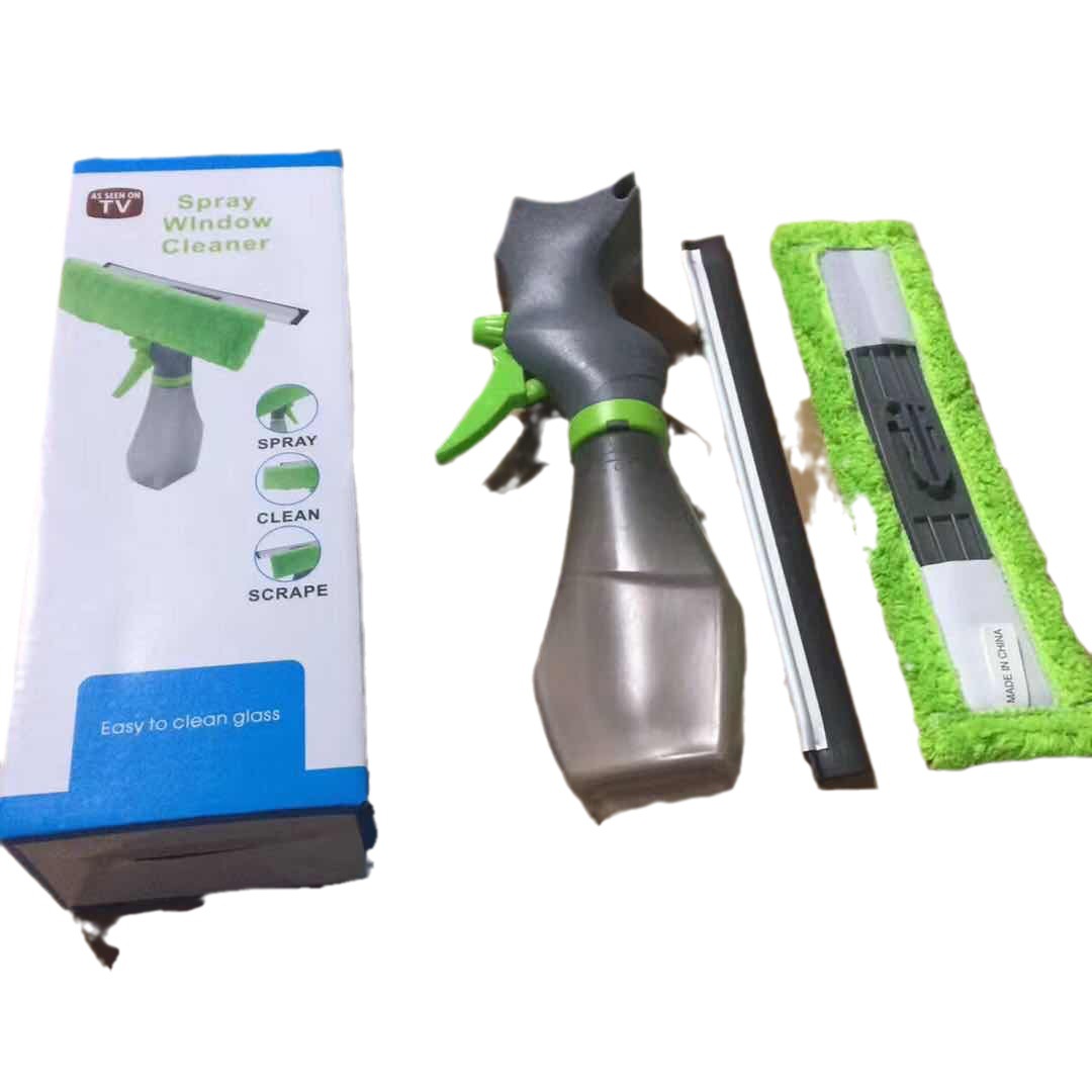 Cross-border multifunctional water spray window cleaner household glass wiper car glass scraper three-in-one cleaner