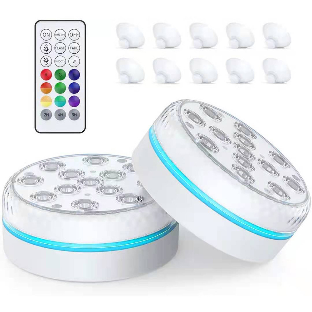 New European and American hot sale LED diving light magnetic suction cup underwater light Bath fish tank floating light RGB remote control