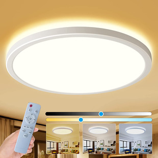 Amazon bedroom lamp warm romantic room bedroom round simple modern living room lamp LED ultra-thin ceiling lamp