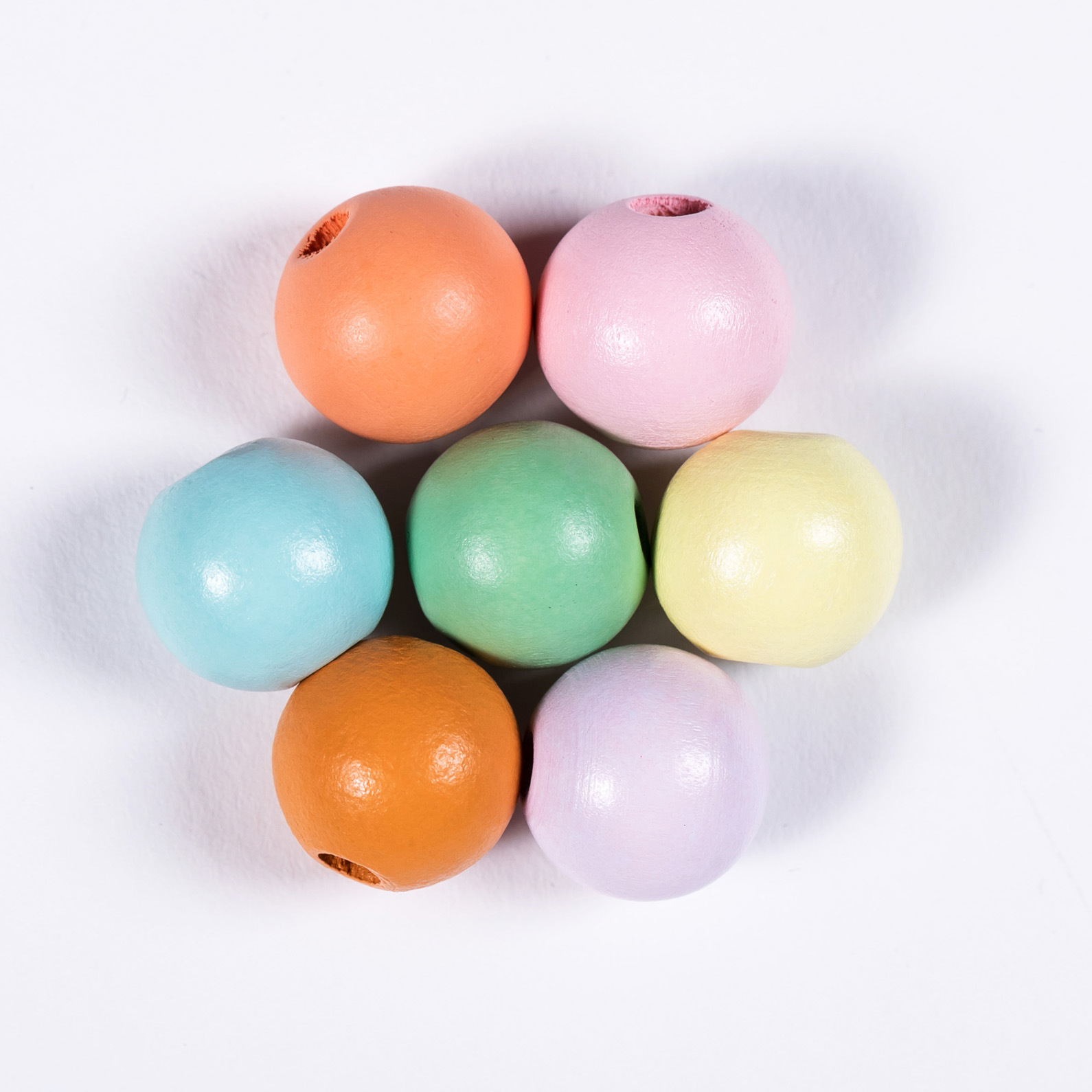 DJ source factory color wooden beads 16mm macaron wooden beads Amazon children beads loose beads wooden beads string diy accessories