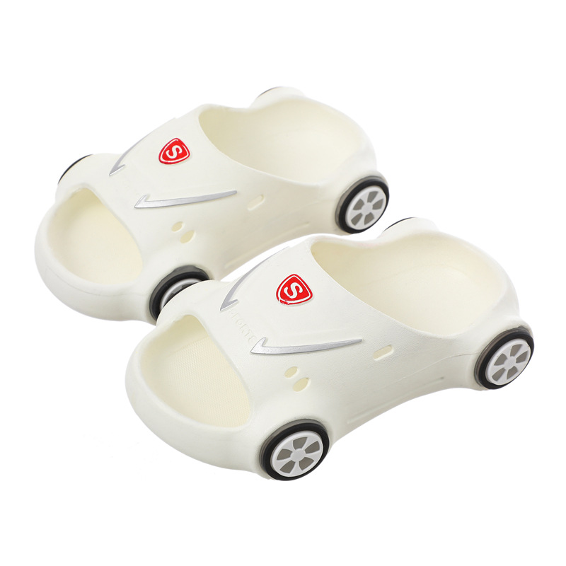 Children's Slippers Summer Slippers for Boys and Girls Luminous Light-up Sports Car Indoor and Outdoor Wear Soft Bottom Non-slip Small and Medium-sized Children's Baby Sandals