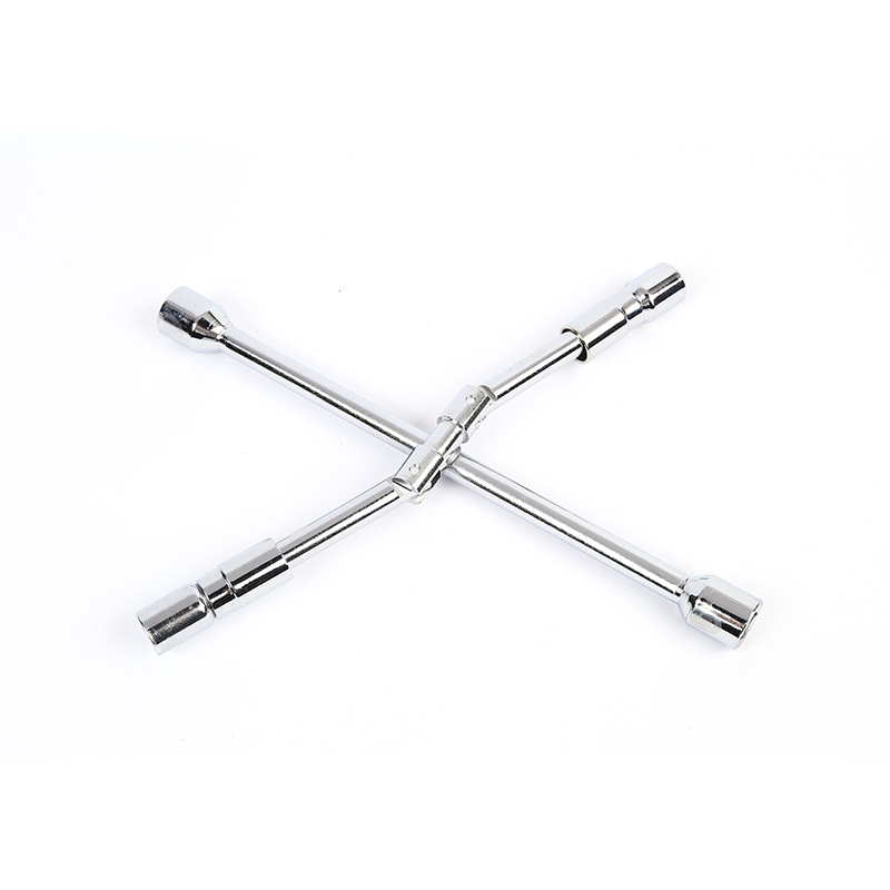 Factory wholesale folding cross socket wrench high carbon steel emergency car tire wrench convenient wrench