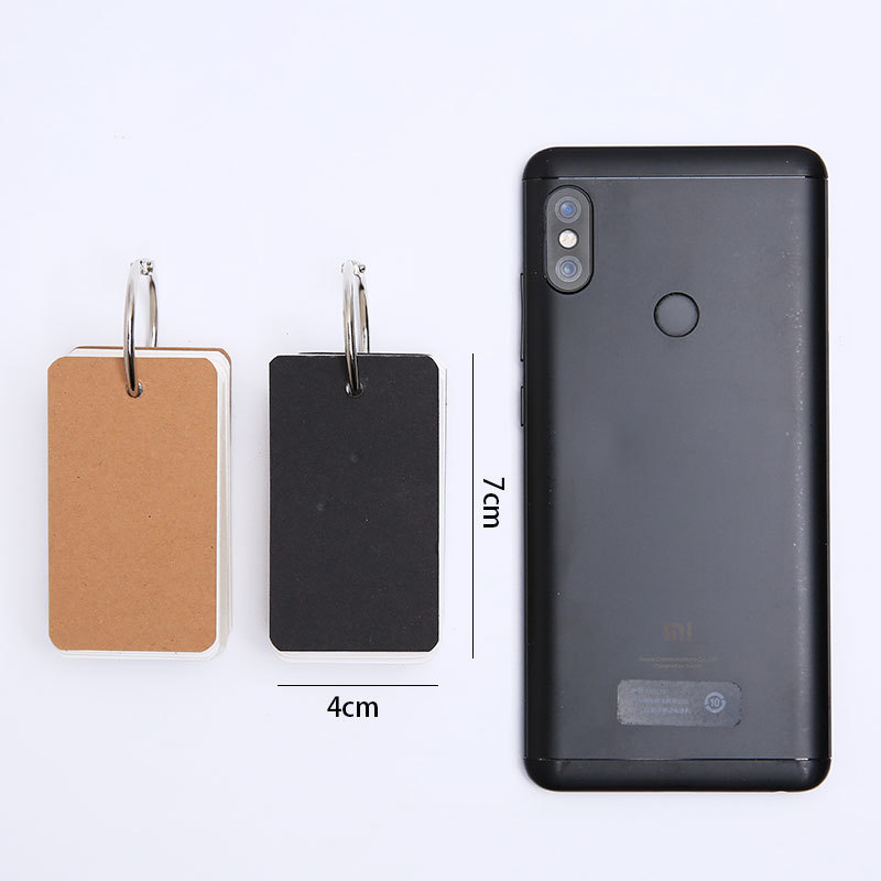 100 blank word card loose-leaf card ring buckle detachable message card note English Memory Card hard card
