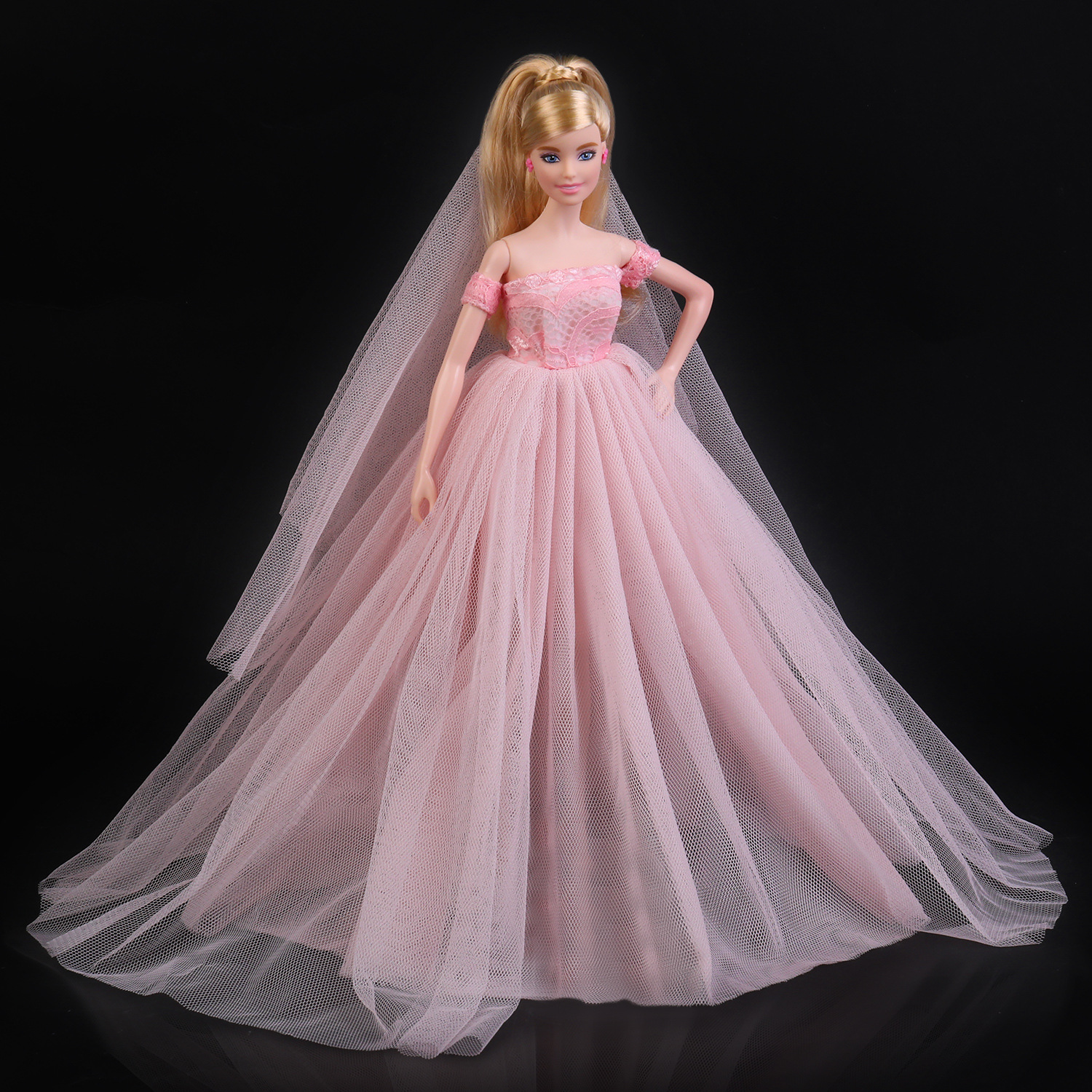 30CM6 points doll clothing puffy dress dress Princess Wedding Dress fashion stitching fishtail skirt cross-border