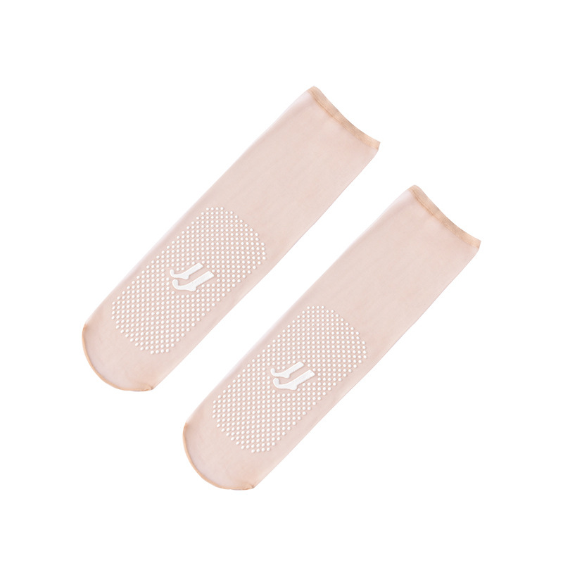 Steel Mask Socks Crystal Socks Anti-hook Silk Socks Thin Wear-resistant and Wear-resistant Fleshy Massage Short Silk Socks with Anti-slip Foot