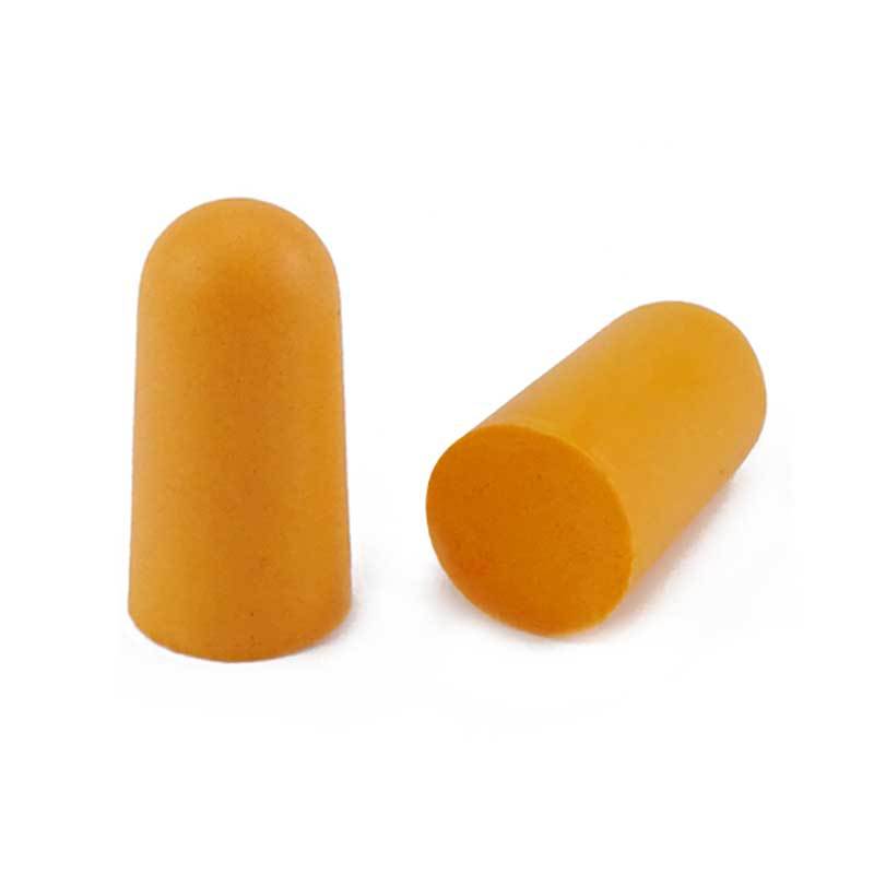 Wholesale export quality CE certification bullet type solid color anti-noise noise reduction PU sponge soundproof aviation sleep earplugs