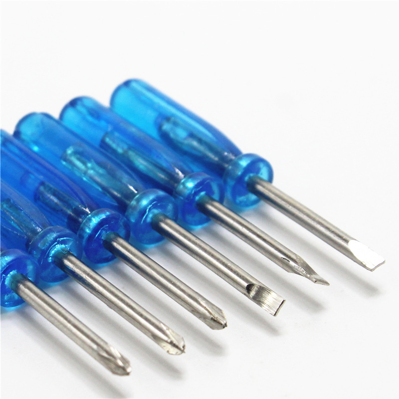 45 long 2mm Phillips screwdriver mini toy distribution mini blue transparent crystal factory supply