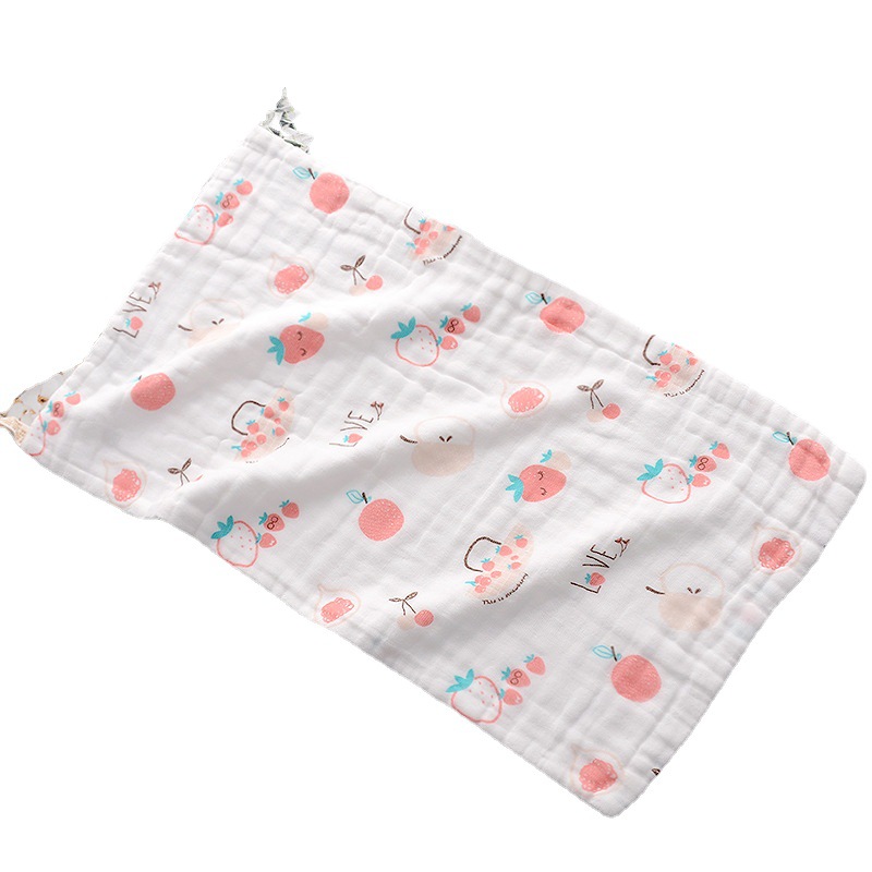 25*48 six layer cotton small towel baby gauze wash towel high density bubble gauze children's towel bath towel saliva towel
