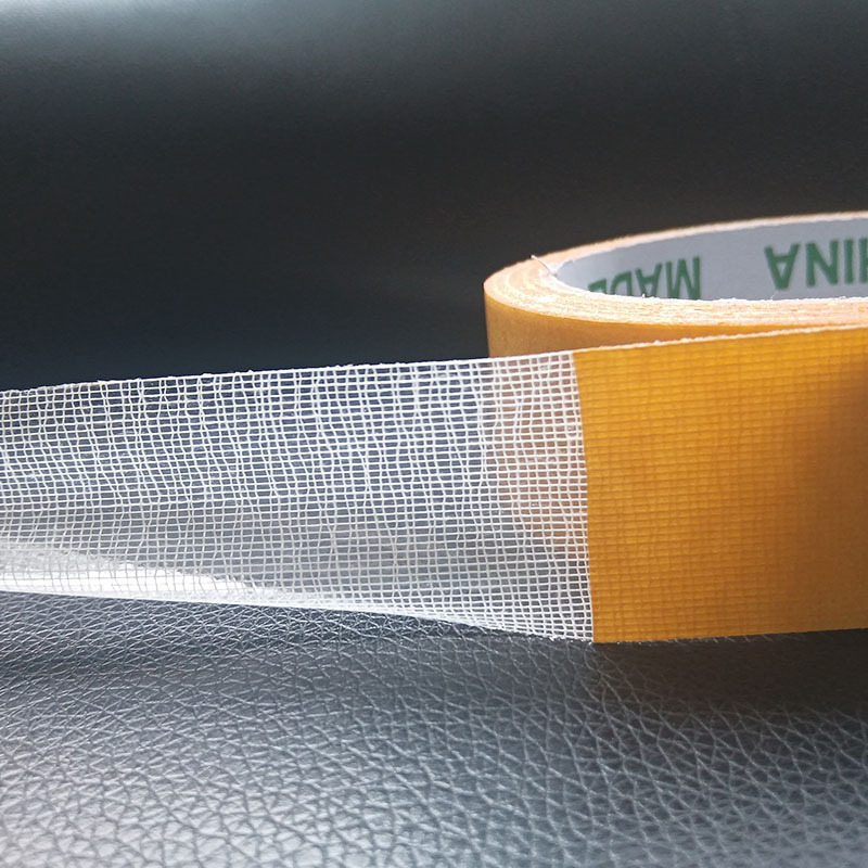 Floor cloth base double-sided adhesive mesh double-sided adhesive cloth base tape yellow high adhesion strong carpet tape wedding exhibition