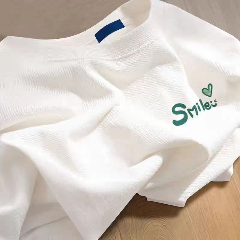 White short sleeve T-shirt summer loose Joker fashion brand Korean ins men and women T-shirt couples half sleeve jacket wholesale