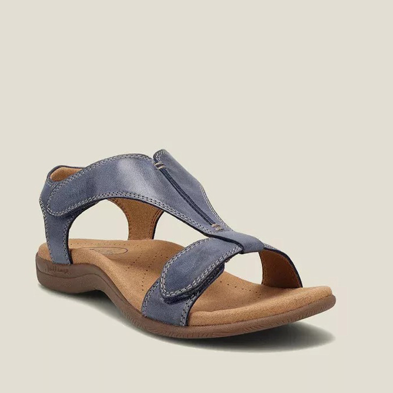 AliExpress Sandals Women's 2022 Summer European and American Flat Arch Massage Velcro Casual Beach Sandals