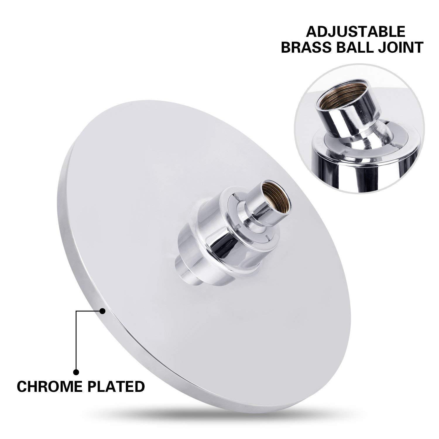 Cross-border bathroom shower accessories Xiamen eight-inch round electroplating shower head shower top nozzle source manufacturer