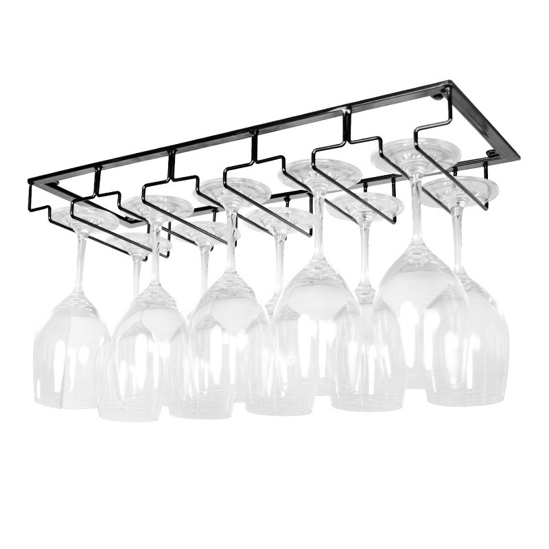 European Style Creative Wine Cup Holder Hanging Wine Glass Light Luxury High-end Goblet Hanger Double Row Inverted Wine Rack