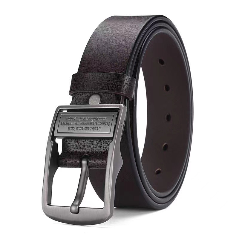 Cross-Border Men's pin buckle belt vintage belt fashion casual real cowhide jeans belt factory wholesale in stock