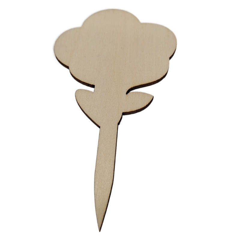Wooden gardening flowers fleshy label logo plate wholesale DIY cake plug-in spot