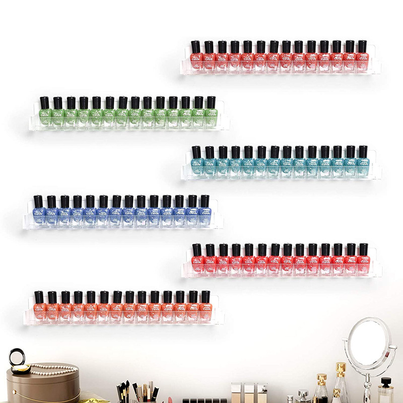 Cross-border hot sale acrylic wall-mounted bookshelf book easel paint paint nail polish sports card storage display stand
