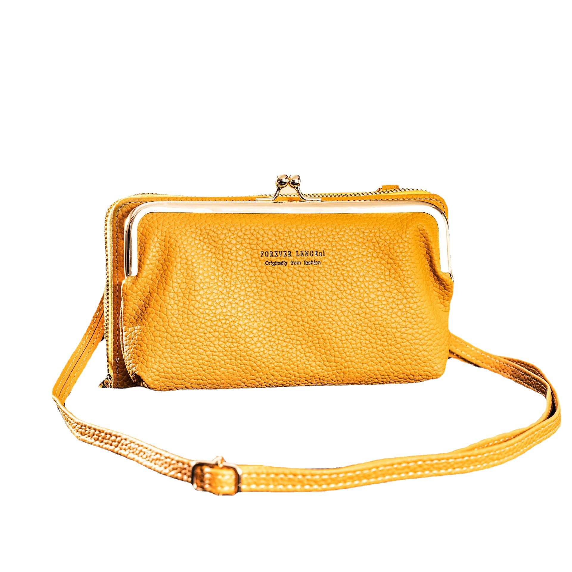 2023 creative new fashion Korean style shoulder crossbody bag large capacity Women's long wallet macaron mobile phone bag