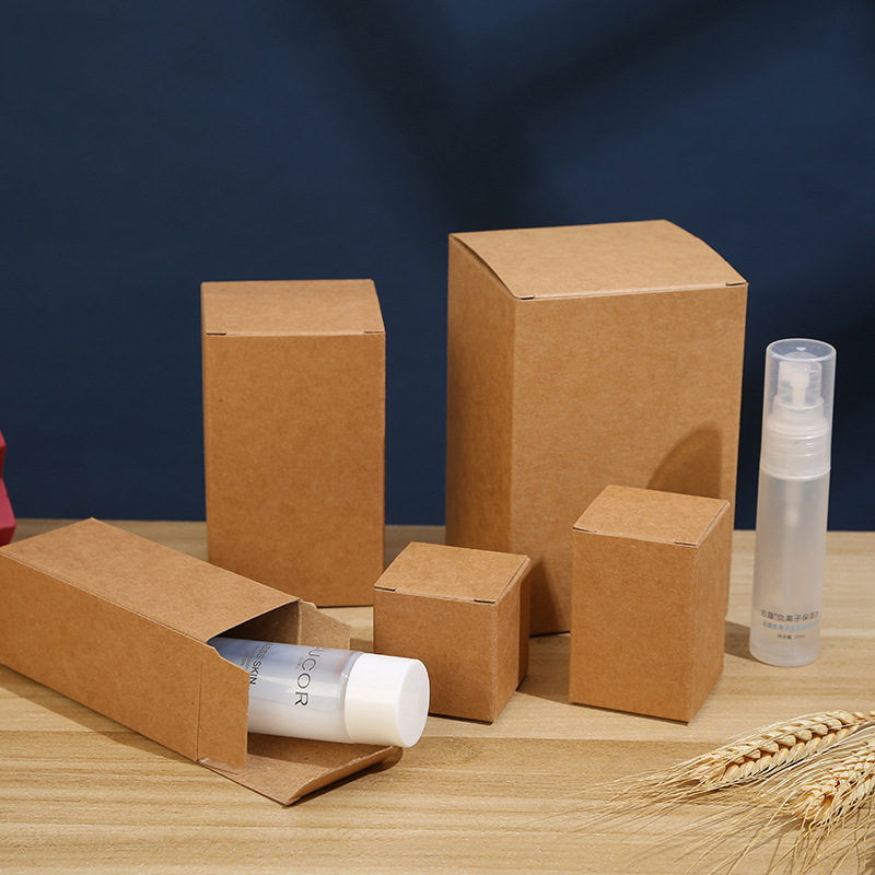 Spot universal folding Kraft paper box rectangular electronic digital packaging box jewelry cosmetics white cardboard box