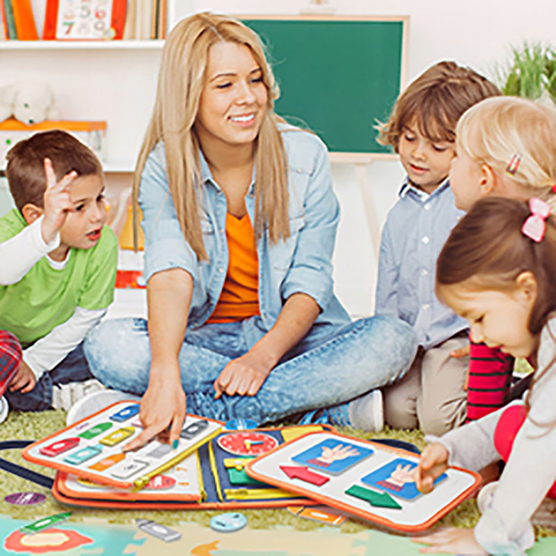 Factory wholesale children's cartoon story Learning Board educational toys life skills practice early education board