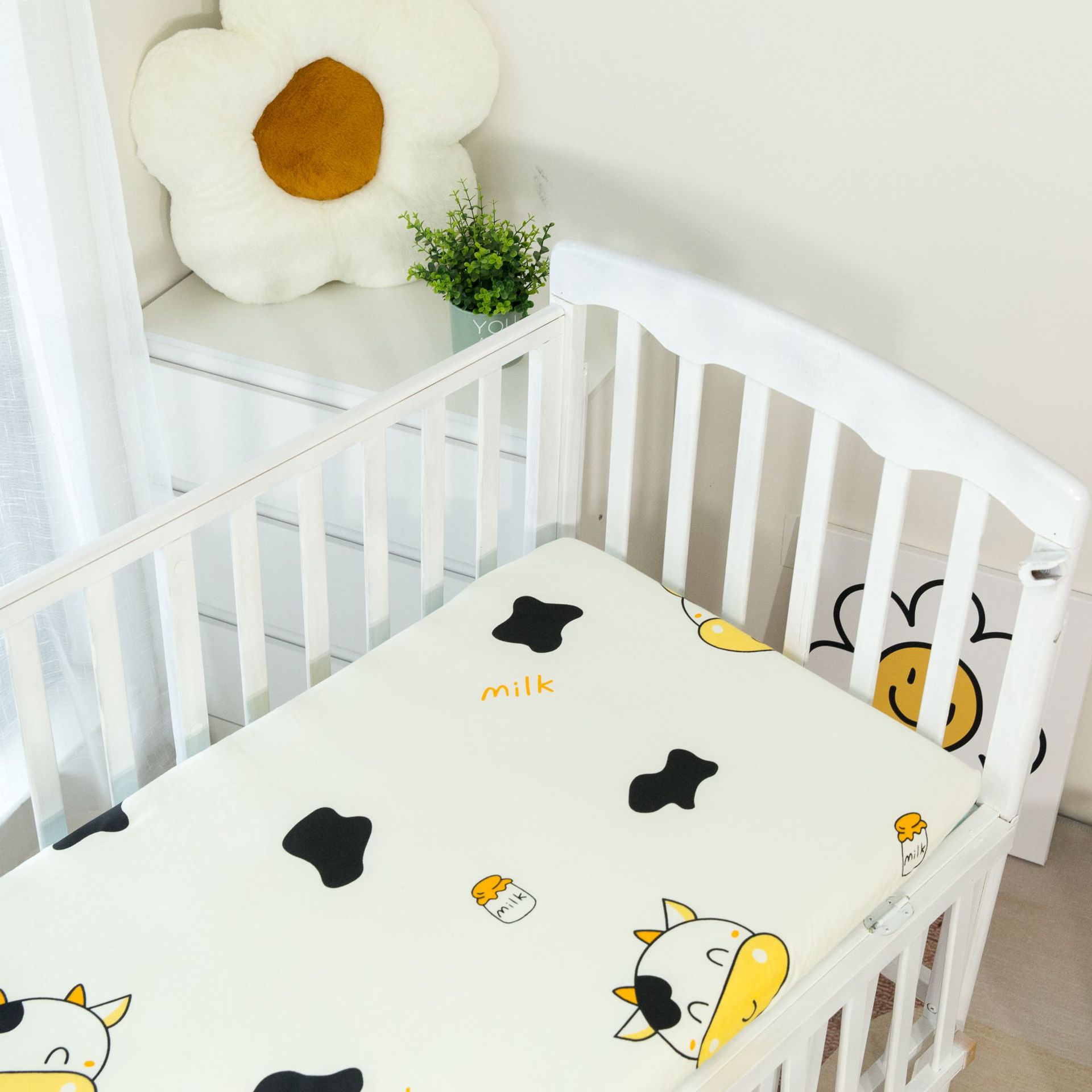 Cotton children's bed hat baby bed sheet cotton ins baby bed cover infant stitching mattress cover foreign trade wholesale