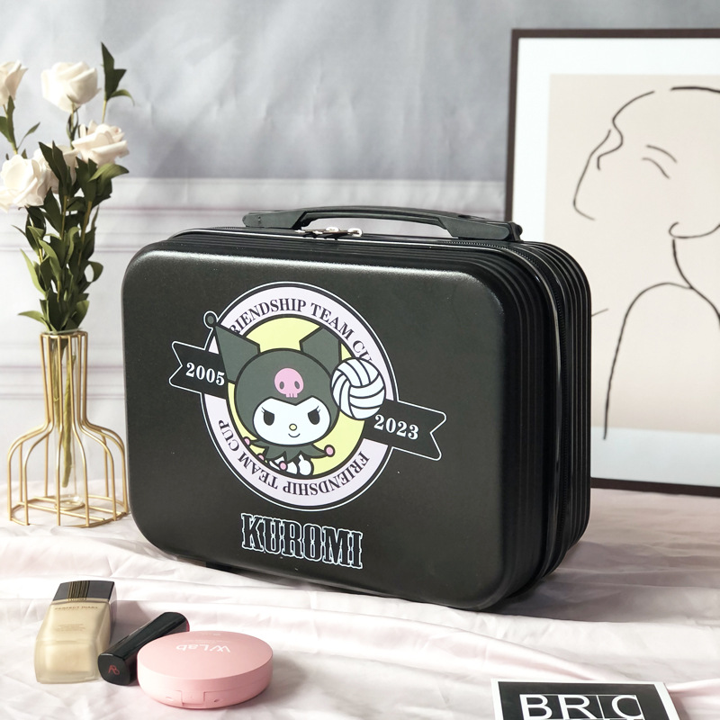 Fashion Portable Cosmetic Case New Large Capacity Cute Cartoon Portable Storage Case Sleeve Trolley Small Suitcase