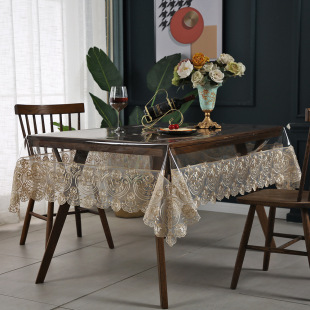 PVC Wash-Free Tablecloth Source Factory Waterproof and Oil-Proof Advanced Sense Household Coffee Table Dining Table Wear-Resistant and Non-Slip PVC Tablecloth