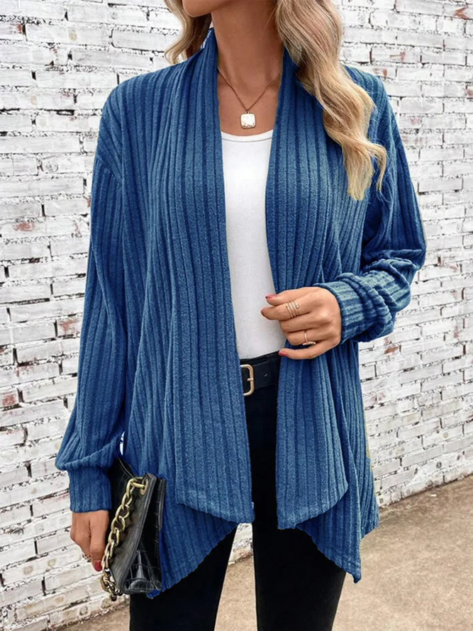 Amazon 2024 European and American women's cross-border foreign trade temu autumn and winter new long sleeve solid color loose cardigan coat