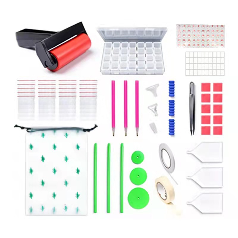 Diamond painting tool accessories point drill pen cross stitch kit Diamond storage box self-sealing bag point drill tool kit set
