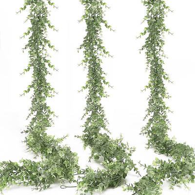 Artificial Green Plant Eucalyptus Wreath Vine Eucalyptus Home Wall Hanging Decoration Plant Hanging Wedding Arch Dress Up