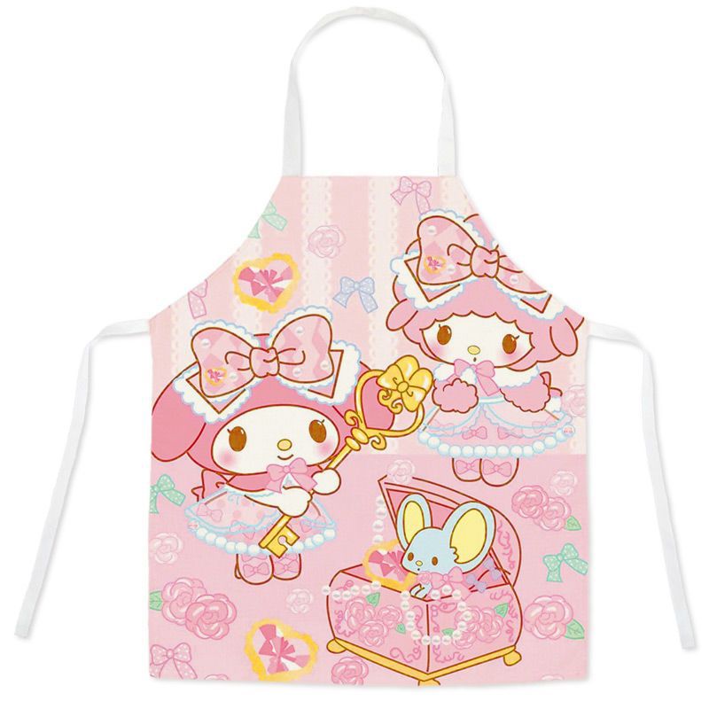 Big Ear Cartoon Dog Water Retaining Anti-fouling Apron Women's Kitchen Cooking Household Kitchen God Sleeveless Work Women's Waist Work Clothes