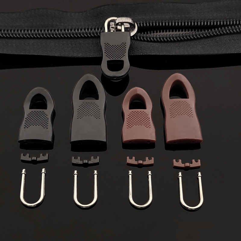 Removable zipper head rubber pull lock buckle bag coat universal plastic pull piece replacement pull head pendant buckle