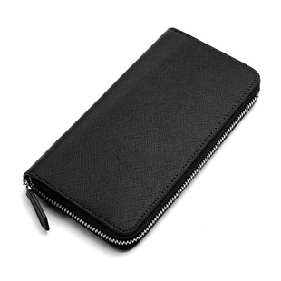 Cross-border Wholesale Amazon Japanese Saffiano Zipper Handheld Men's Wallet Large Capacity Men's and Women's Long Wallet