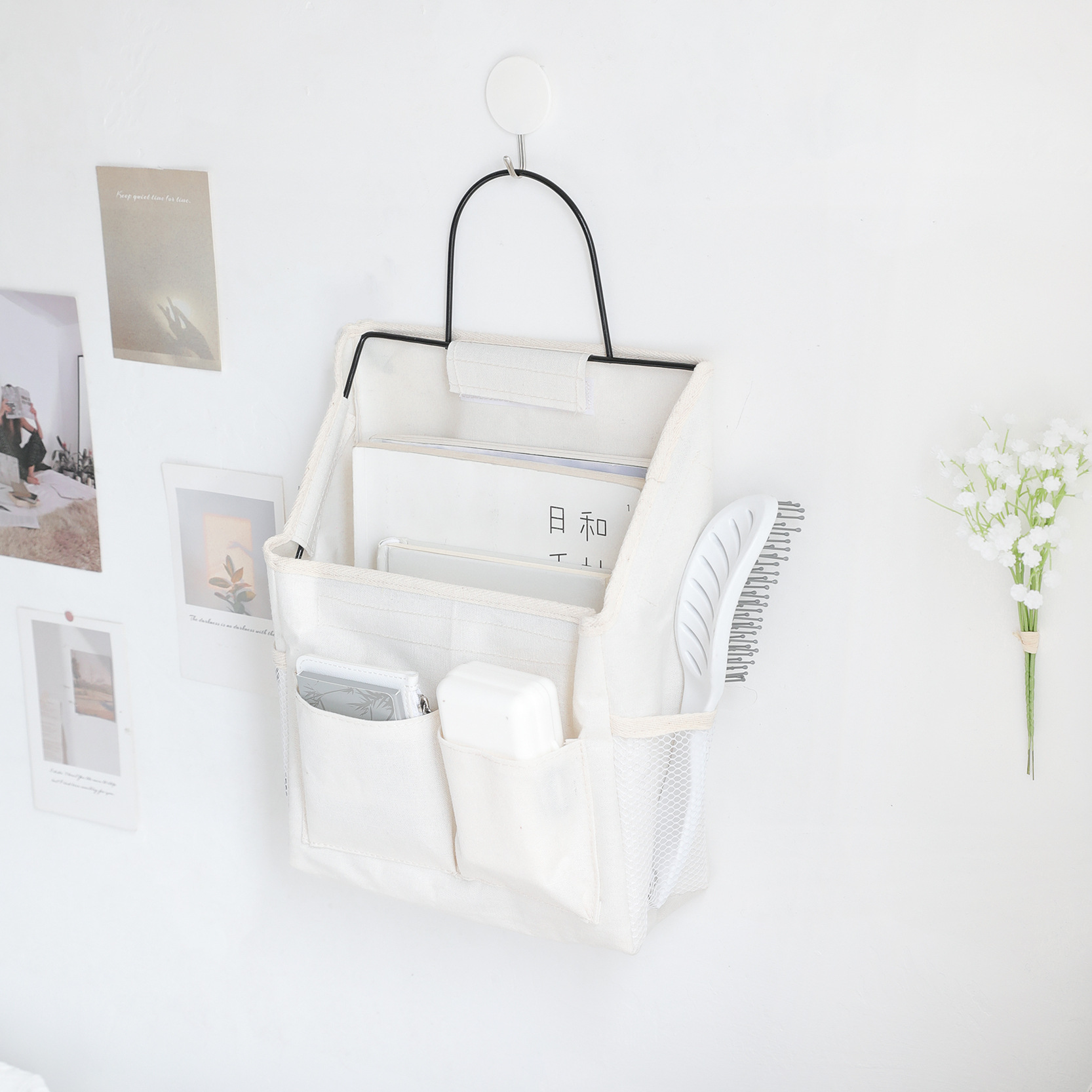 Factory Fabric Storage Hanging Bag Wall Hanging Dormitory Wall Storage Bag Door Artifact Hanging Storage Bag