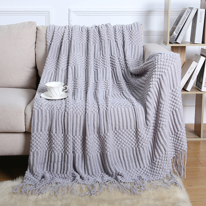 Pineapple ins Nordic style bubble lunch break artifact summer blanket lightweight knitted blanket home sleeping blanket sofa