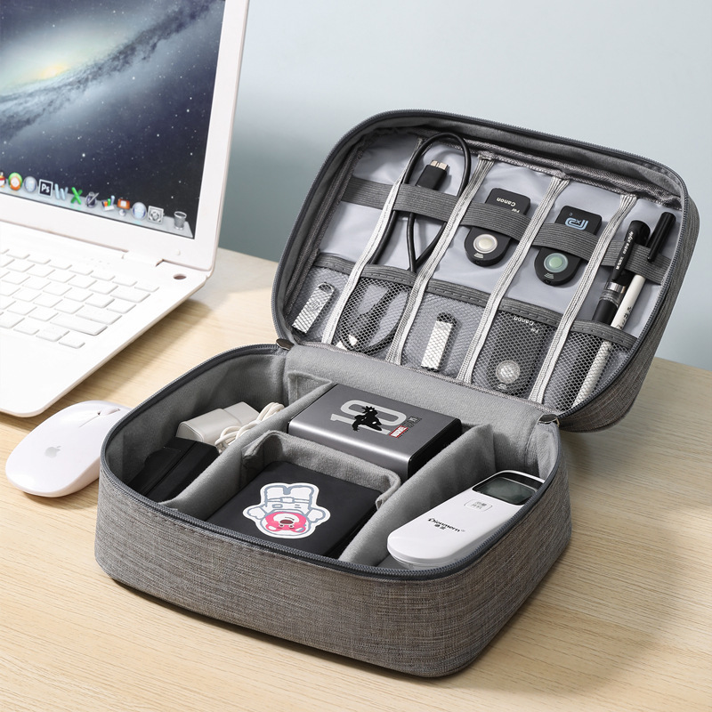 Cation data line charger storage bag portable waterproof mobile phone digital bag factory direct