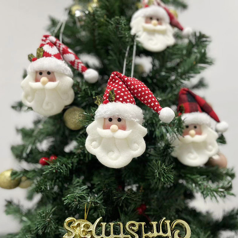 国境を越えたクリスマス装飾布芸ニット人形老人ストラップクリスマスツリー装飾ストラップシーン配置|undefined