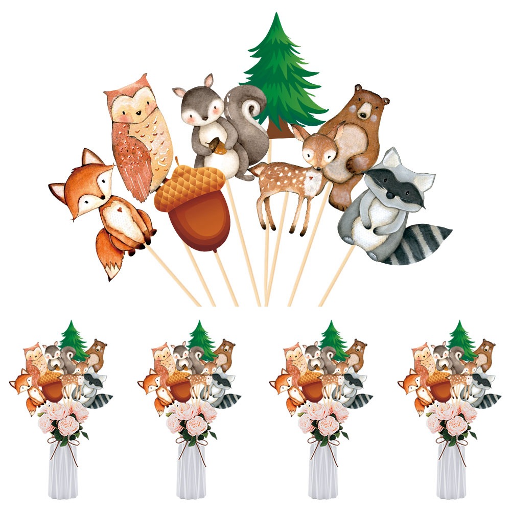 Amazon Hot Sale Forest Theme Birthday Vase Plugin baby shower Birthday Party Decorative Card