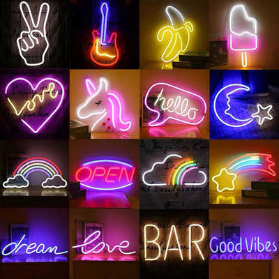 New cross-border LED neon backboard a variety of acrylic transparent backboard neon lights