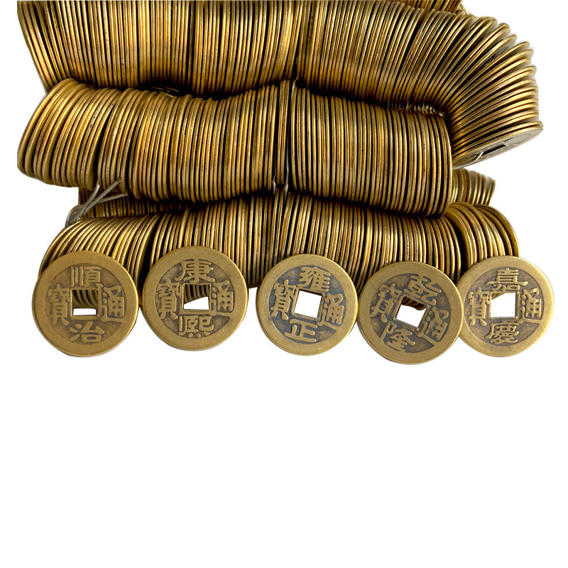 Real brass casting antique copper coins five Emperor money six emperor eight Emperor money Qing Dynasty ten Emperor money fortune into treasure copper coins wholesale