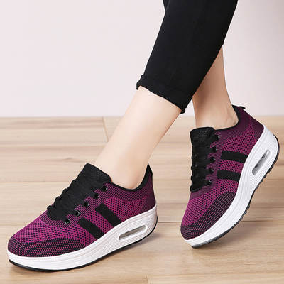 Rocking shoes women's shoes new Korean version of thick-soled air-cushioned shoes Fashion Square dance mother shoes a generation of casual shoes