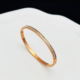 [4001] round diamond bracelet rose gold