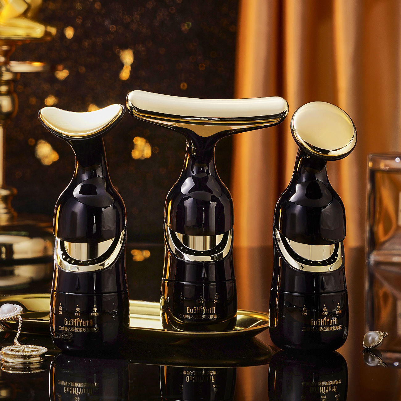 The story and her one-instrument Three-Body introduction of lifting and tightening massage instrument desalination neck lines French lines manufacturers wholesale on behalf of hair