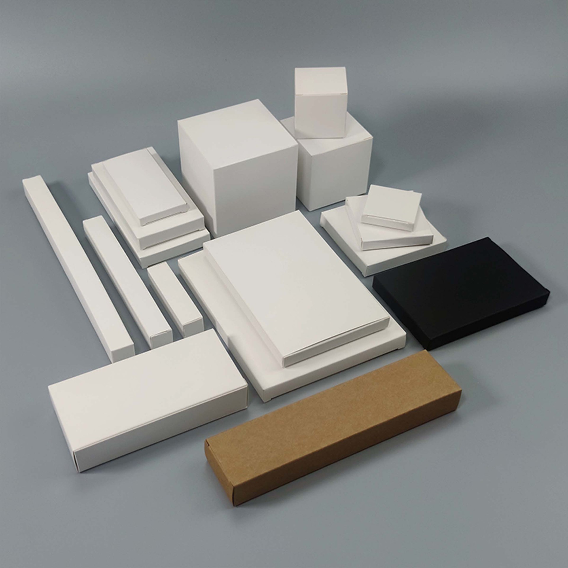 Оптовые трансграничные производители White Box складная коробка нейтральная универсальная упаковочная коробка цветная печать маленькая белая коробка в наличии