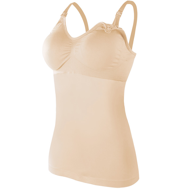 Add fertilizer to increase the pregnant woman's body lactation vest month postpartum base wear nursing lactation underwear bra-free